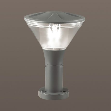 Odeon Light 4046/1B ODL18 706 матовый серый/прозрачный Уличный светильник на столб IP54 E27 23W 220V LENAR