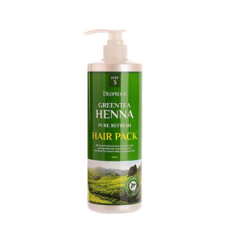 Маска для волос с зеленым чаем и хной 1000 мл (Deoproce, HAIR GREENTEA)