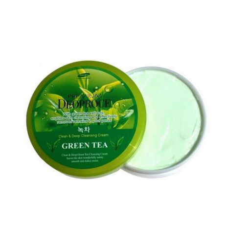 Крем для лица очищающий с экстрактом зеленого чая 300г (Deoproce, PREMIUM)