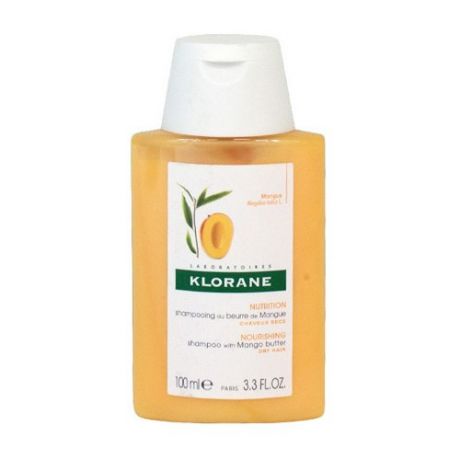 Шампунь с маслом Манго для сухих, поврежденных волос 100 мл (Klorane, Dry Hair)