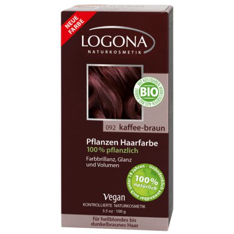 Растительная краска для волос 092 Кофейнокоричневый 100г (Logona, Color hair)