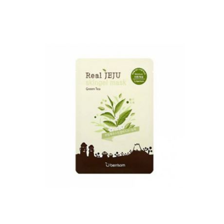 Маска для лица зеленый чай Real Jeju Skingel Mask 03 Greentee (Moisture) 25 г (Berrisom, Skingel Mask)