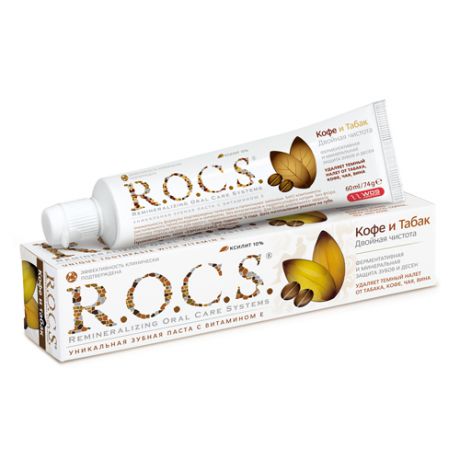 Зубная паста Рокс Кофе и табак 74 гр. (R.O.C.S, Для Взрослых)