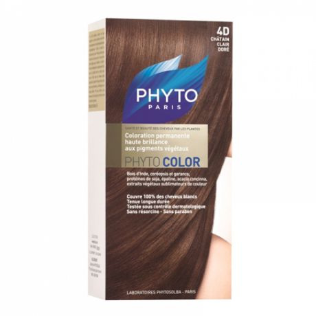Фитоколор Краска для волос Светлый Золотистый шатен 4D (Phytosolba, Phyto Color)
