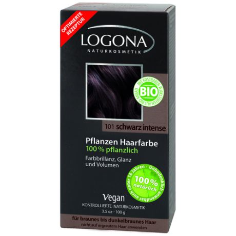 Растительная краска для волос 101 Насыщенночерный 100г (Logona, Color hair)