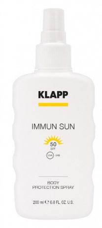Солнцезащитный для спрей тела SPF50, 200 мл (Klapp, Immun sun)