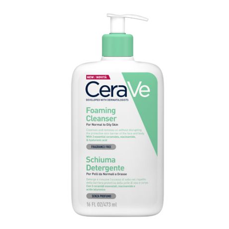 Очищающий гель для нормальной и жирной кожи лица и тела 473 мл (CeraVe, Очищение кожи)