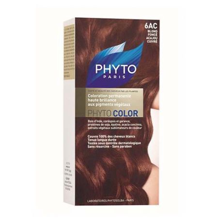 Фитоколор Краска для волос Темный блонд медькрасное дерево 6AC (Phytosolba, Phyto Color)