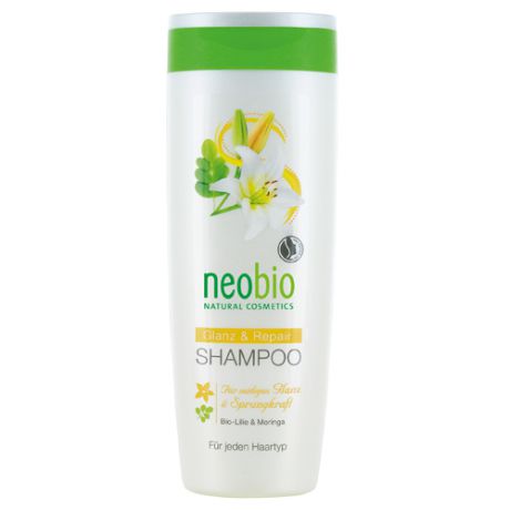 Шампунь для восстановления и блеска волос с биолилией и морингой 250 мл (Neobio, Для волос)