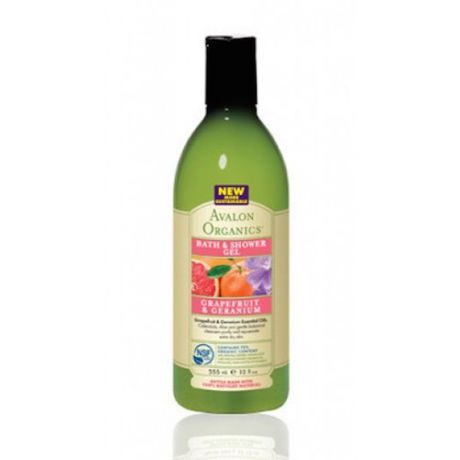 Гель для душа Грейпфрут и герань 355 мл (Avalon Organic, Bath Shower)