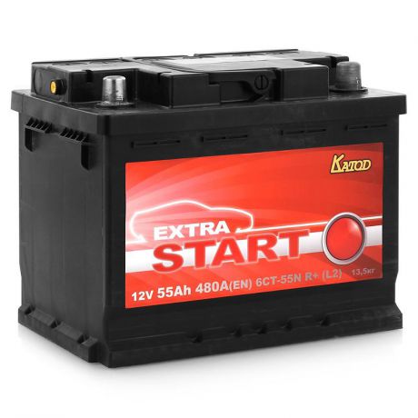Аккумулятор Extra Start 6СТ-55N R+ (L2)