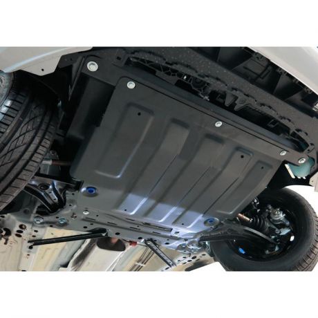 Защита АвтоБРОНЯ для картера и КПП Ford Fiesta 2008-2015 2015-, сталь 2 мм