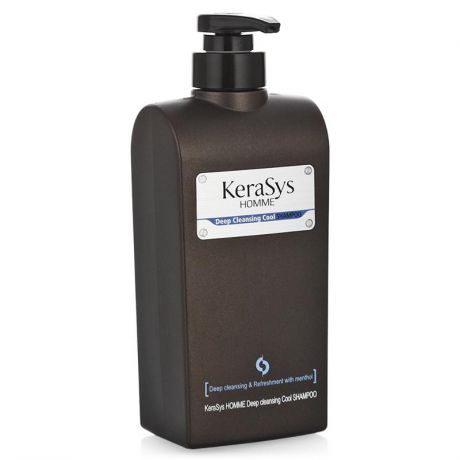 Шампунь для волос Kerasys Homme Deep Cleansing Cool Shampoo, 550 г, мужской, освежающий