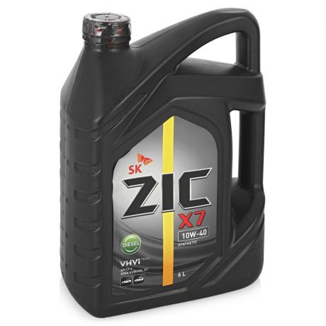 Моторное масло ZIC X7 DIESEL 10W-40 6л синтетическое