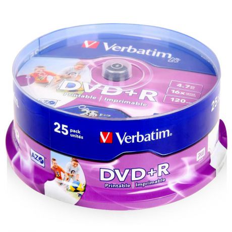 диски dvd+r 4.7Gb 16x Photo Printable Verbatim