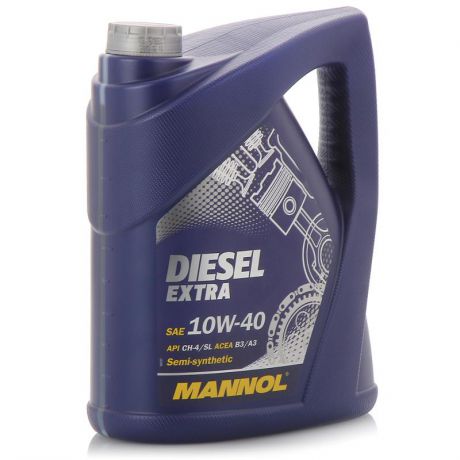 Моторное масло Mannol Diesel Extra 10W/40 для дизельных двигателей, 5 л, полусинтетическое