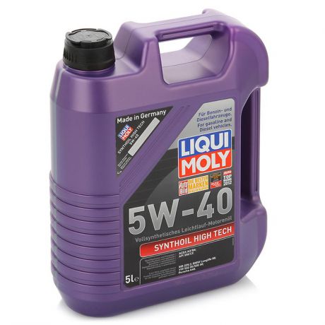 Моторное масло LIQUI MOLY Synthoil High Tech 5W/40 SM/CF A3/B4, 5 л, синтетическое (1925)