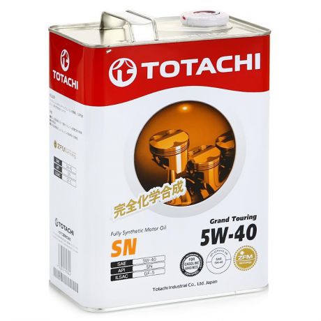 Моторное масло TOTACHI Grand Touring SN 5W-40, 4 л, синтетическое
