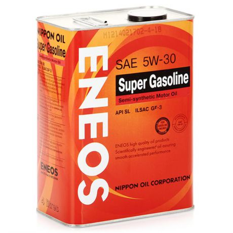 Моторное масло ENEOS 5W30 SL, 4 л, полусинтетическое