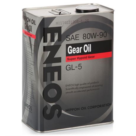 Трансмиссионное масло ENEOS 80W90 GEAR GL-5, 4 л