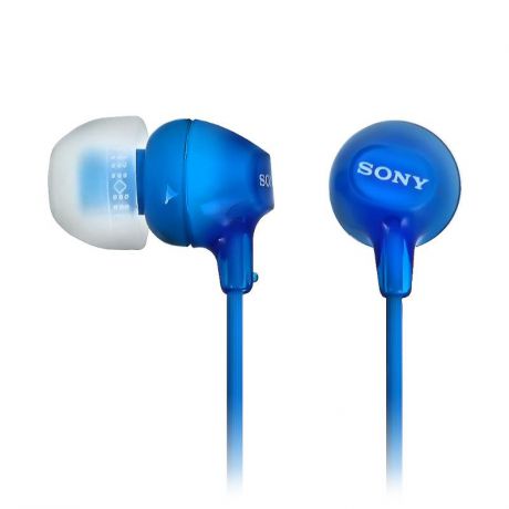 Наушники Sony MDR-EX15APLI, синий с микрофоном