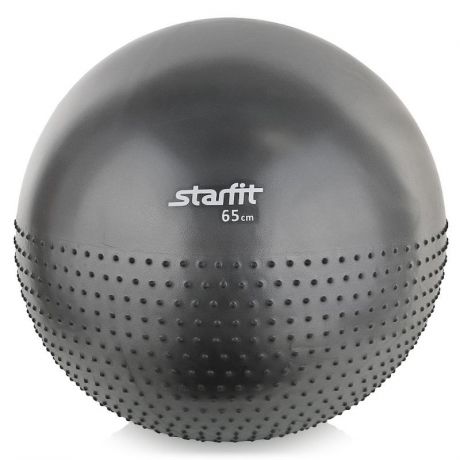 Мяч гимнастический полумассажный STARFIT GB-201 65 см, серый (антивзрыв), 4670017714526