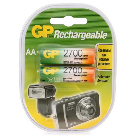 Аккумулятор GP 270AAHC-2DECRC2, АА, 2 шт.