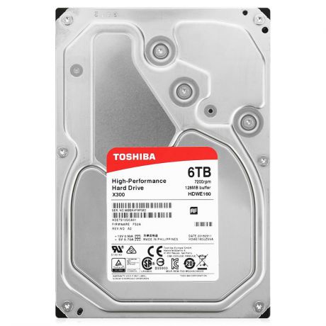 жесткий диск HDD 6ТБ, Toshiba X300, HDWE160UZSVA