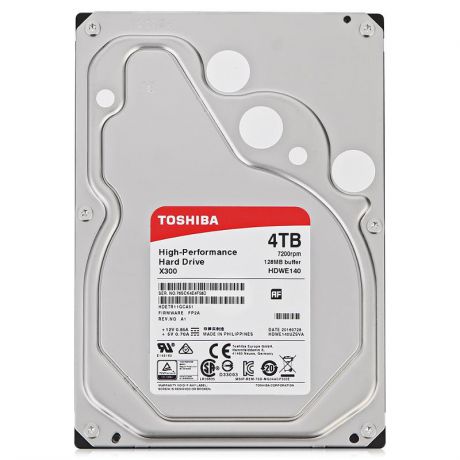 жесткий диск HDD 4ТБ, Toshiba X300, HDWE140UZSVA
