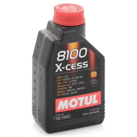 Моторное масло MOTUL 8100 X-cess 5W-40, 1 л, синтетическое