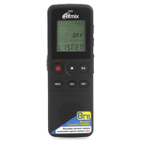 Цифровой диктофон Ritmix RR-810 8Gb черный