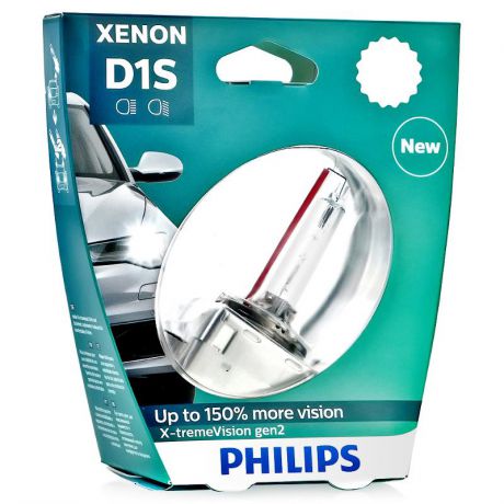 Лампа ксеноновая Philips D1S 85V-35W (PK32d-2) X-tremeVision +150 85415XV2S1