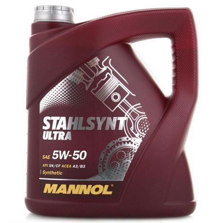 Моторное масло Mannol Stahlsynt Ultra 5W50, 4л, синтетическое