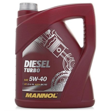 Моторное масло Mannol Turbo Diesel 5W40, 5л, синтетическое