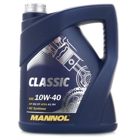 Моторное масло Mannol Classic 10W/40, 5 л, полусинтетическое