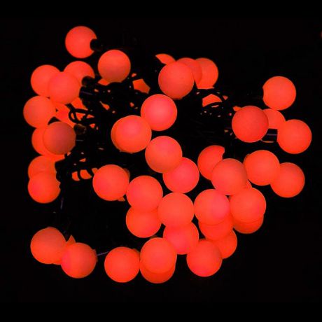 SHLights Гирлянда светодиодная Шарики цветные, 100 LED, уличная, 15м, соединяемая до 3 гирлянд, красный