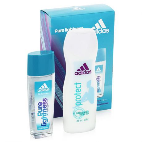 Парфюмерный набор Adidas Pure Lightness парфюмерная вода, 75 мл + гель для душа, 250 мл