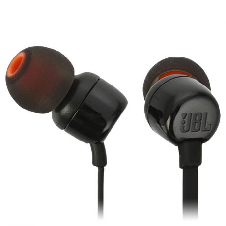 Наушники JBL T110, черные, с микрофоном