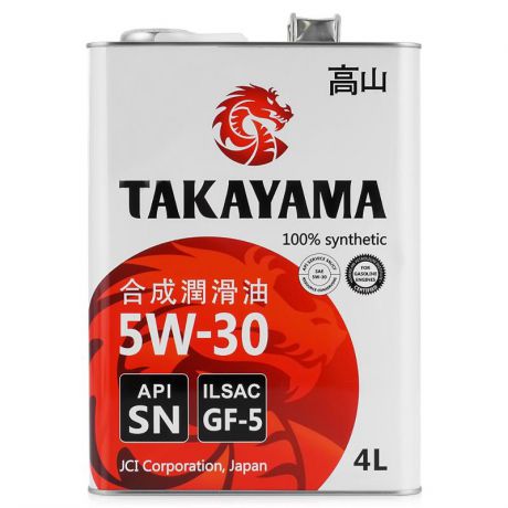 Моторное масло Takayama 5W-30 GF-5, SN, 4 л, синтетическое