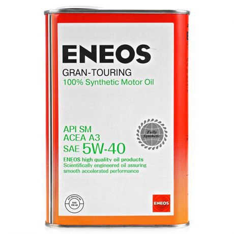 Моторное масло ENEOS Gran Touring, 5W40 SM, 0.946 л, синтетическое