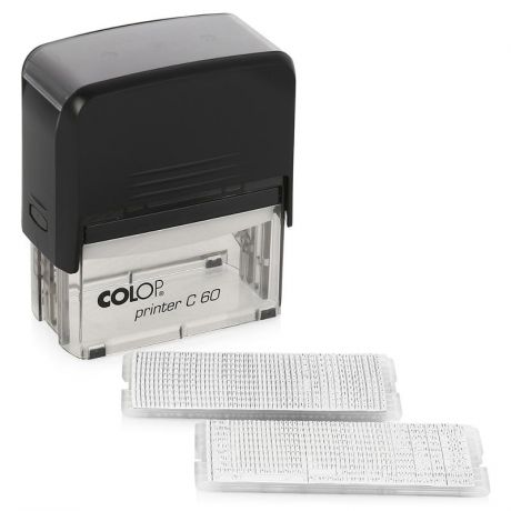 штамп самонаборный Colop Printer, 76x37 мм, 9 стр. (рамка), 7 стр. (без рамки), 2 кассы