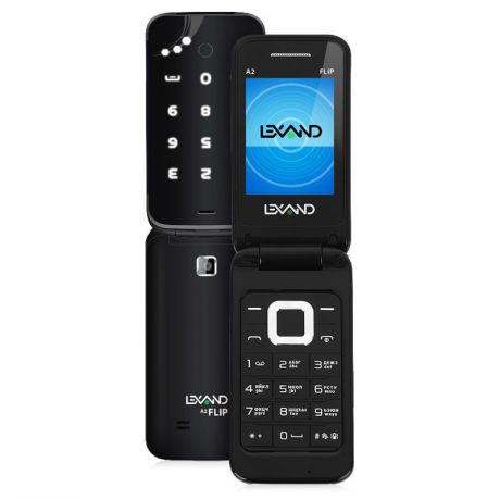 Мобильный телефон LEXAND A2 Flip black, черный