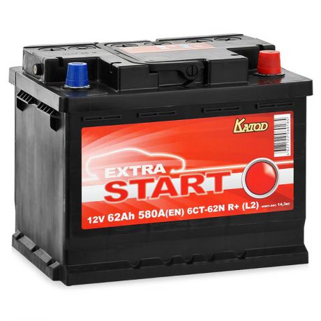 Аккумулятор Extra Start 6СТ-62N R+ (L2)