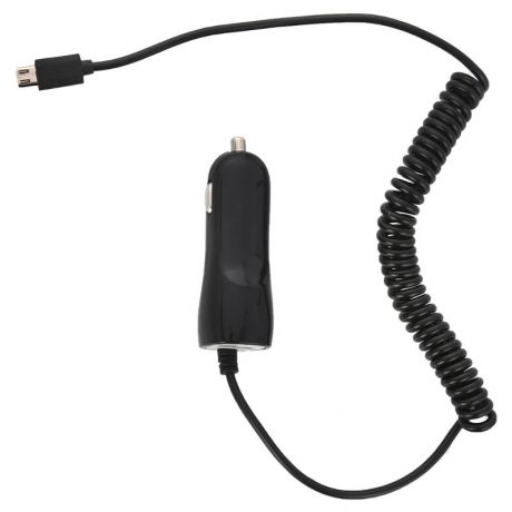 Автомобильное зарядное устройство Jet.A UC-S17 2.1А, 1 USB, с кабелем micro USB, черный