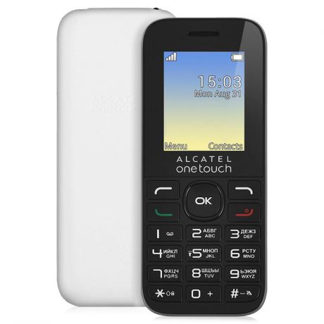 Мобильный телефон Alcatel OT1020D (2SIM) Pure White