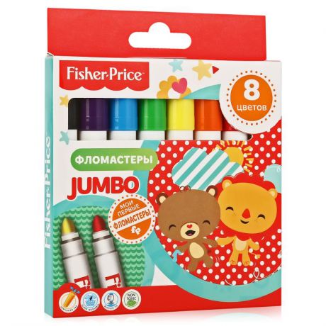 Mattel Fisher Price Фломастеры детские Jumbo, 8 цветов