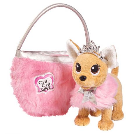 Плюшевая собачка Chi-Chi love Simba Принцесса с пушистой сумкой