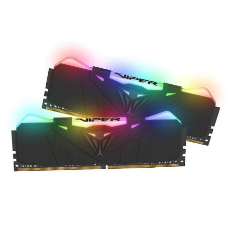 DIMM DDR4, 16ГБ (2x8ГБ), Patriot Viper RGB Black, PVR416G300C5K