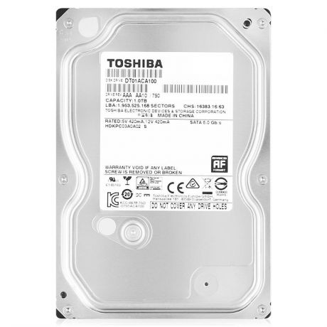 жесткий диск HDD 1ТБ, Toshiba DT, DT01ACA100