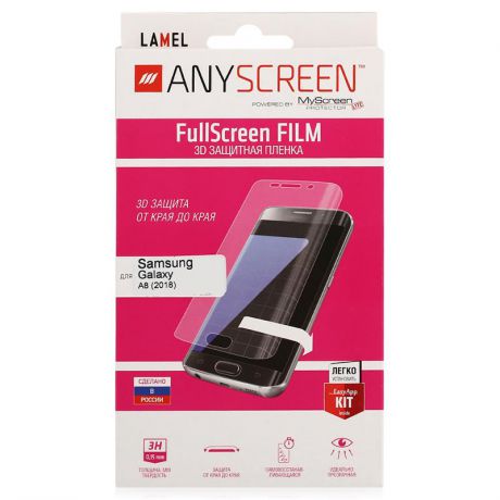 Защитная пленка AnyScreen для Samsung Galaxy A8 (2018), прозрачная